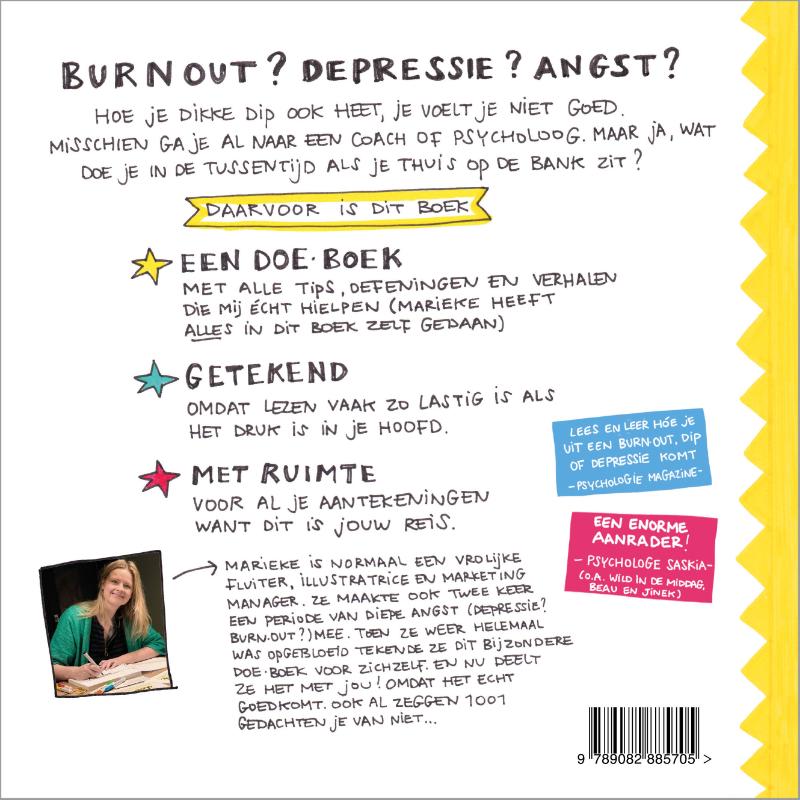 Achterkant van Het grote depri Doe-Boek