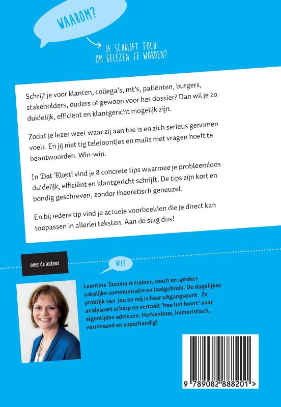 Achterkant van Dat klopt!