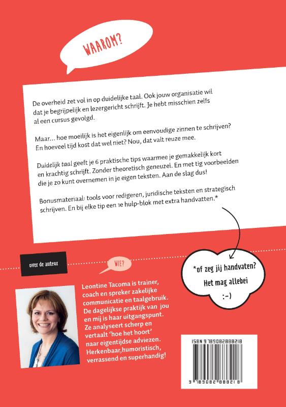 Achterkant van Duidelijke taal