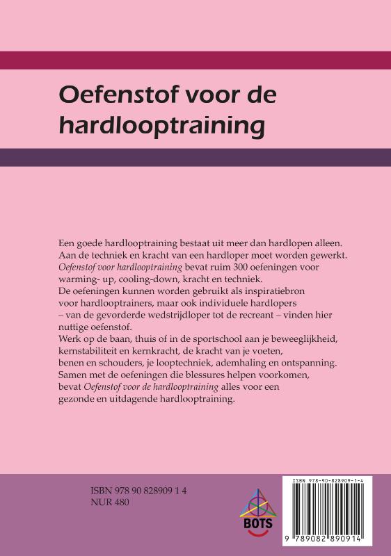 Achterkant van Oefenstof voor de hardlooptraining