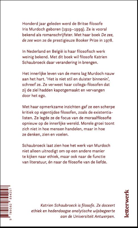 Achterkant van Iris Murdoch