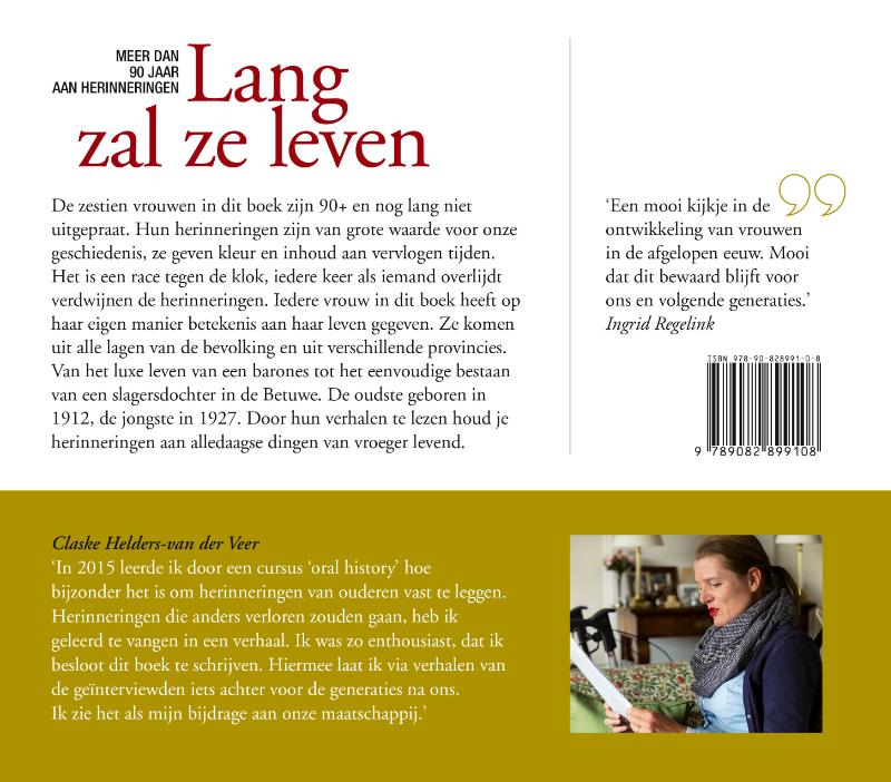 Achterkant van Lang zal ze leven