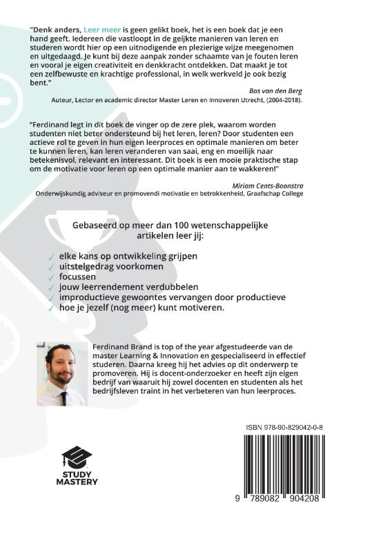 Achterkant van Denk anders, leer meer