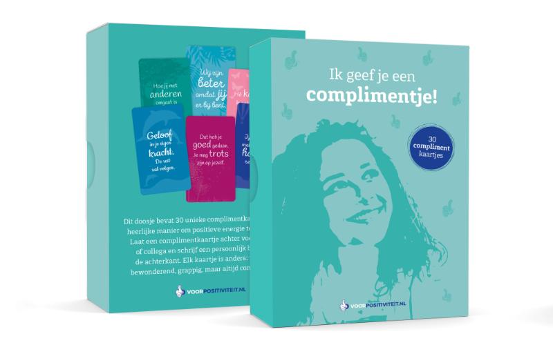 Achterkant van Complimentkaartjes Voor Positiviteit