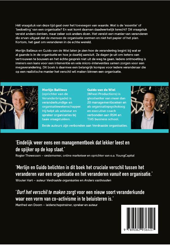 Achterkant van Durf het verschil te maken
