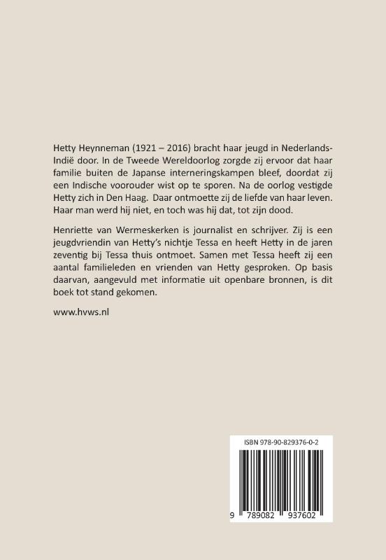Achterkant van Hetty