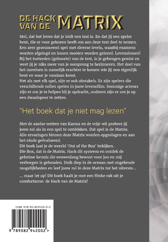 Achterkant van De hack van de Matrix