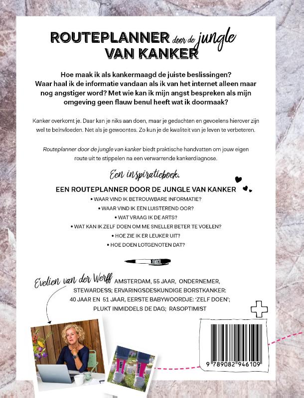 Achterkant van Routeplanner door de jungle van kanker