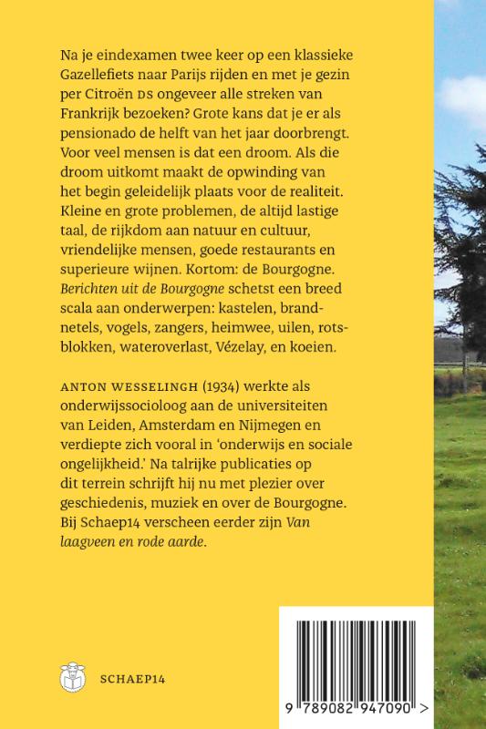 Achterkant van Berichten uit de Bourgogne