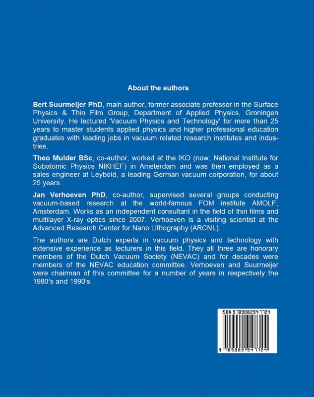Achterkant van Vacuum Science and Technology