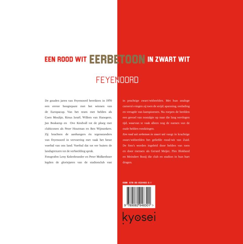 Achterkant van Een rood wit eerbetoon in zwart wit