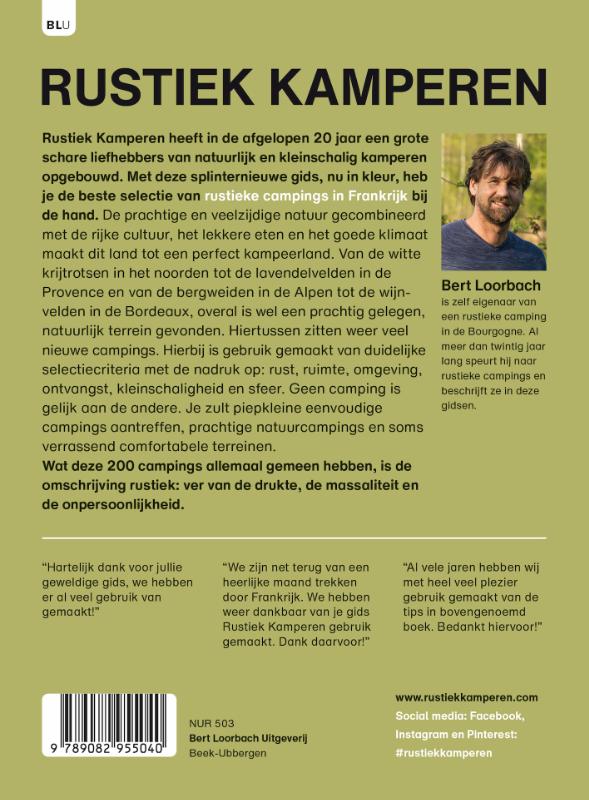 Achterkant van Rustiek Kamperen in Frankrijk
