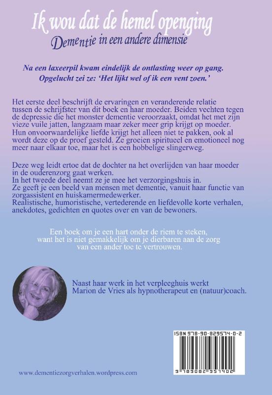 Achterkant van Ik wou dat de hemel openging