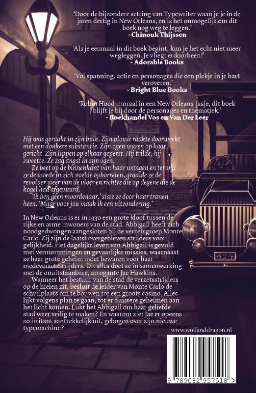 Achterkant van Typewriter