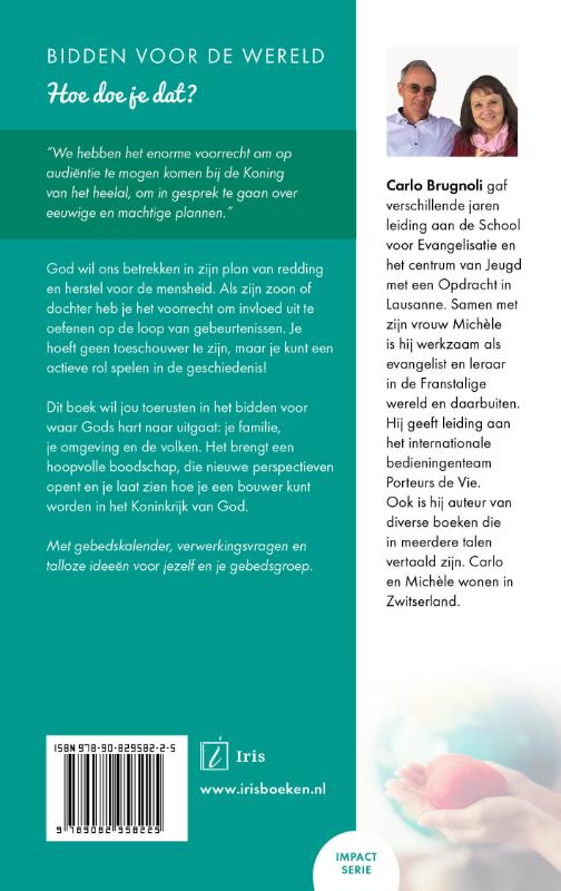 Achterkant van Bidden voor de wereld
