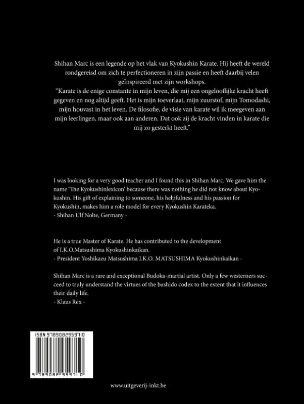 Achterkant van Karate Kyokushin Lexicon