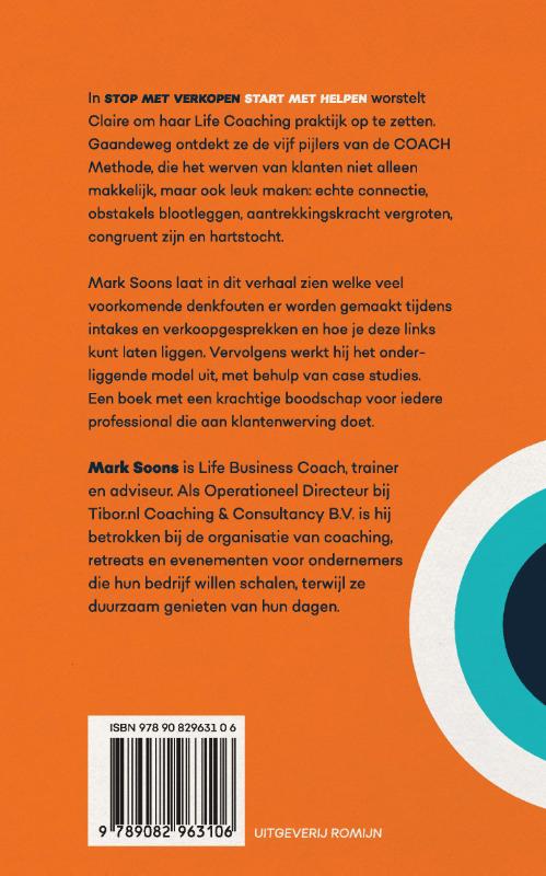 Achterkant van Stop met verkopen, start met helpen