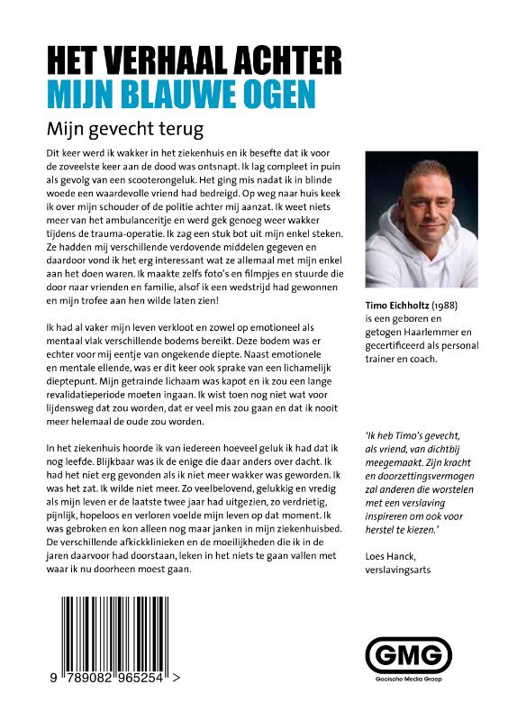 Achterkant van Het verhaal achter mijn blauwe ogen