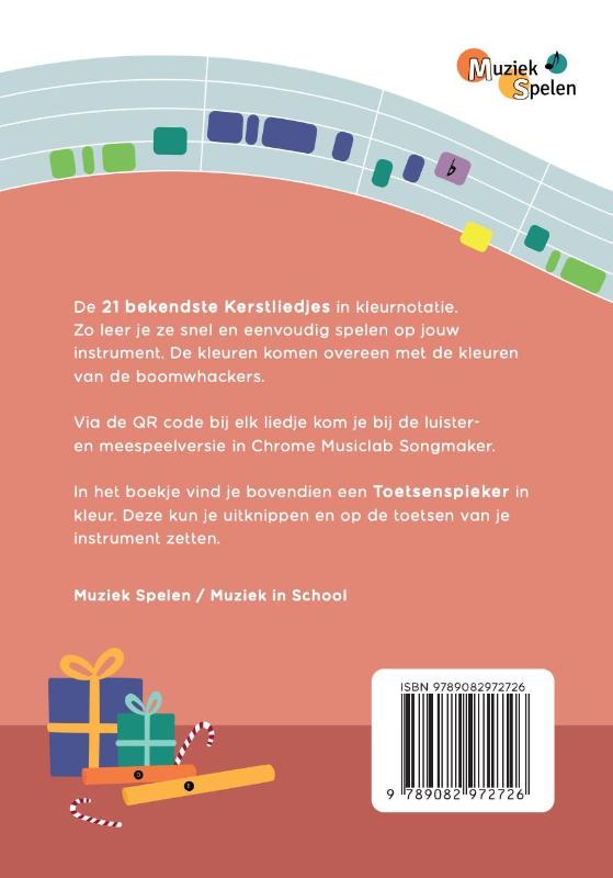 Achterkant van Kerstliedjes in kleurnotatie