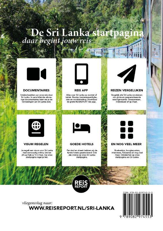 Achterkant van Sri Lanka reisgids magazine