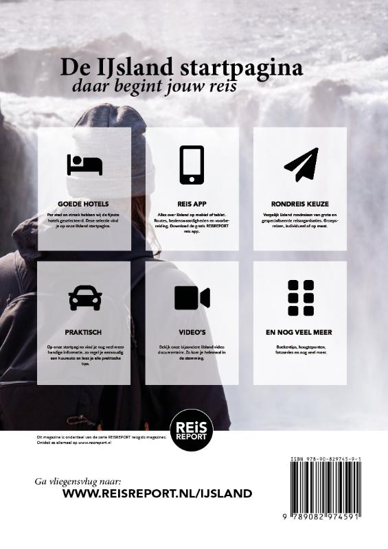 Achterkant van IJsland reisgids magazine