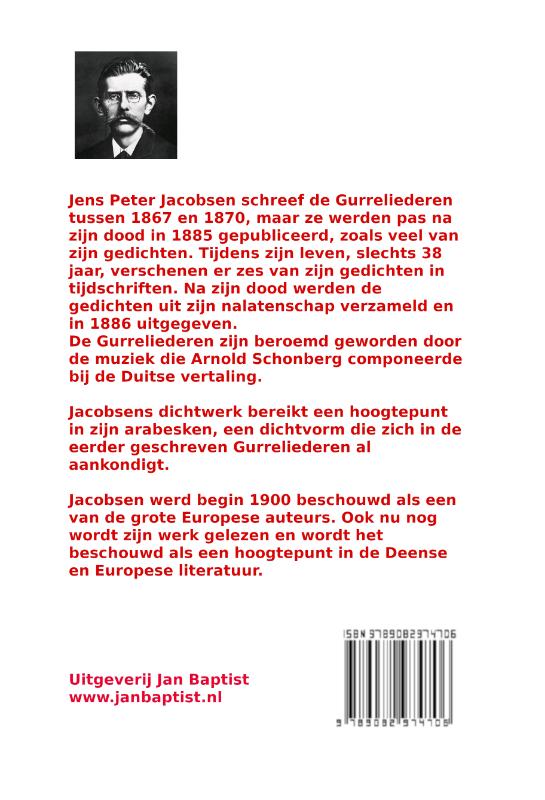 Achterkant van Gurreliederen en arabesken