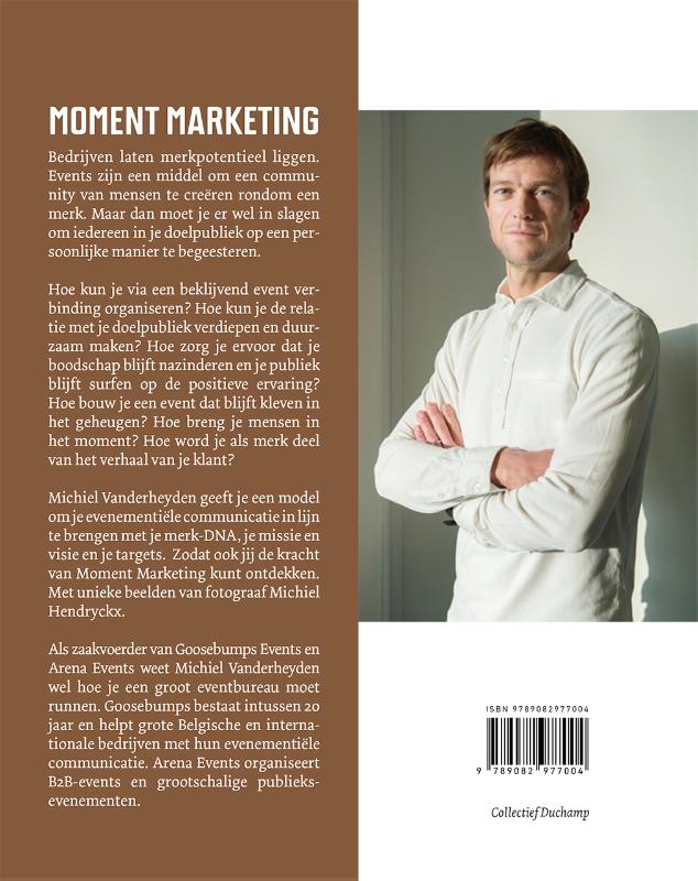 Achterkant van Moment Marketing-Van event naar memorabel moment