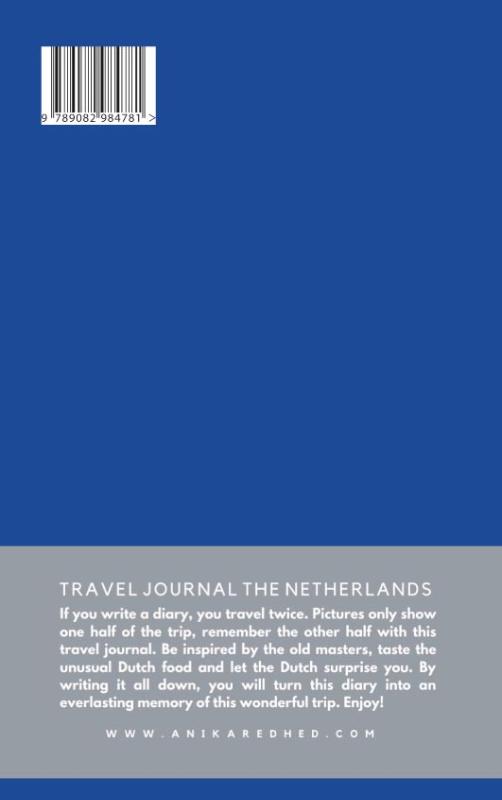 Achterkant van Travel Journal for The Netherlands