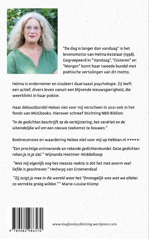 Achterkant van De dag is langer dan vandaag