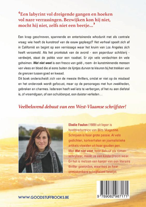 Achterkant van Wat niet weet