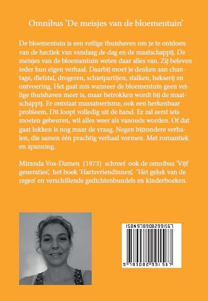Achterkant van De meisjes van de bloementuin