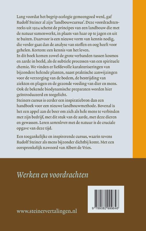 Achterkant van Vruchtbare landbouw op biologisch-dynamische grondslag