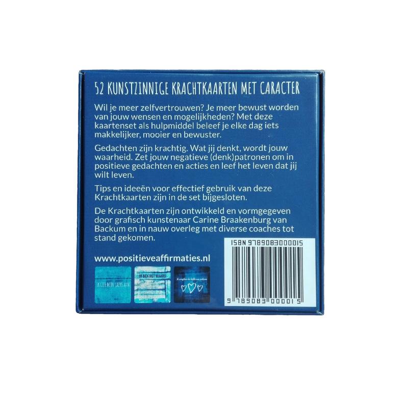 Achterkant van Krachtkaarten Met Caracter