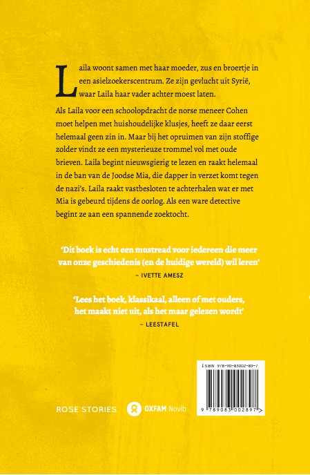 Achterkant van De brieven van Mia