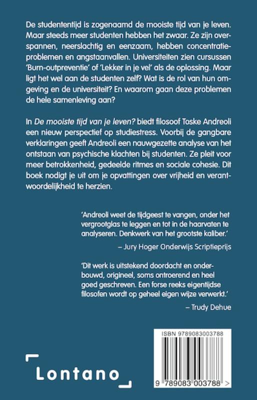 Achterkant van De mooiste tijd van je leven?