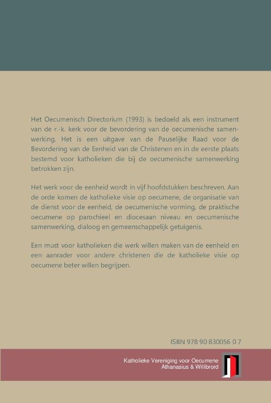 Achterkant van Oecumenisch Directorium