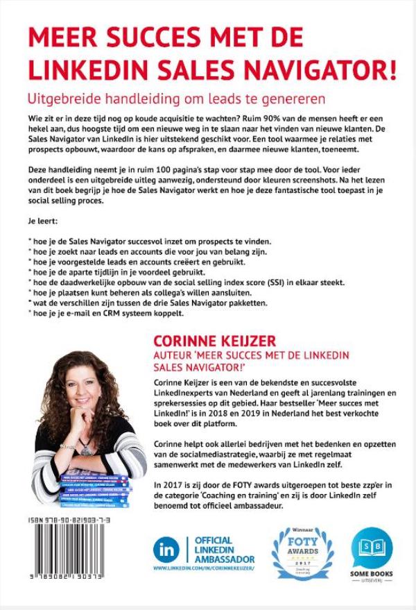 Achterkant van Meer succes met de Linkedin Sales Navigator!