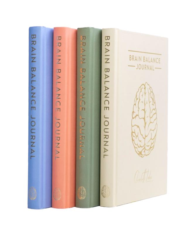 Achterkant van Brain Balance journal beige