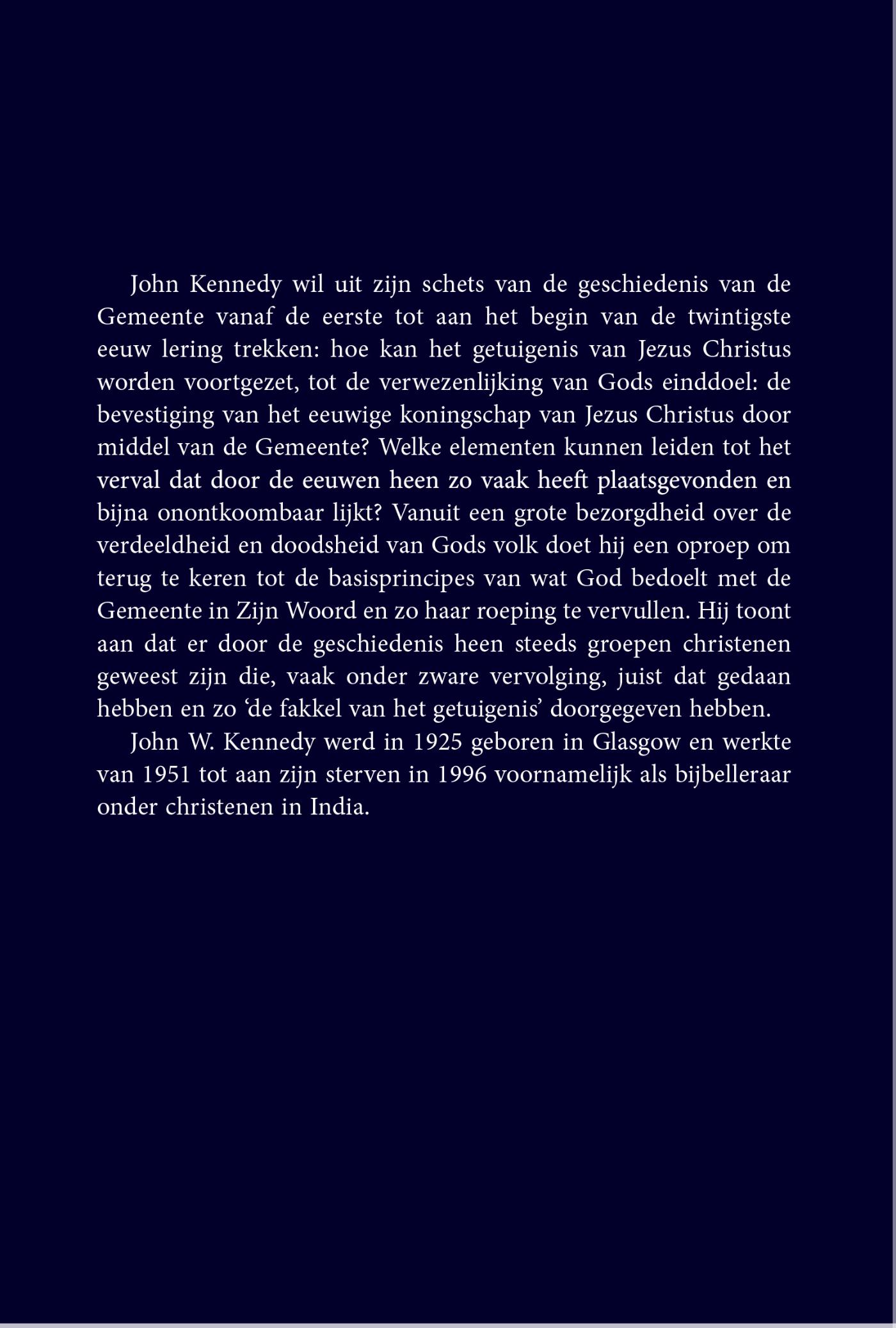 Achterkant van De fakkel van het getuigenis