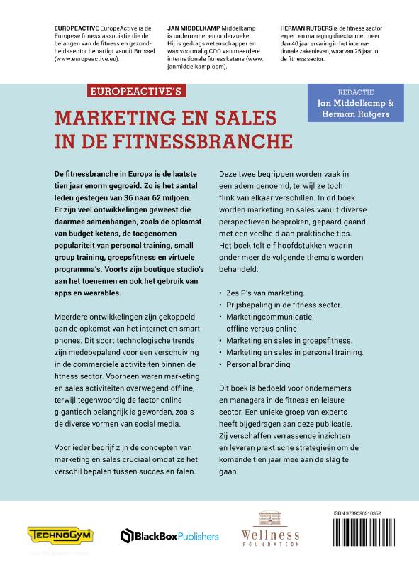 Achterkant van Marketing en Sales in de Fitnessbranche