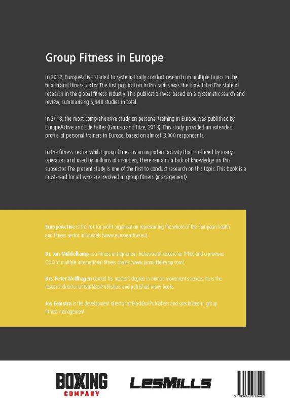 Achterkant van Group Fitness in Europe