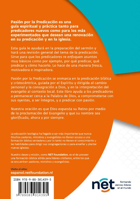 Achterkant van Pasión por la predicación