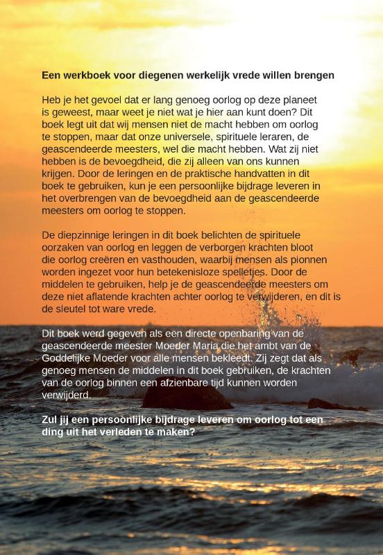 Achterkant van Help de Geascendeerde Meesters oorlog te stoppen
