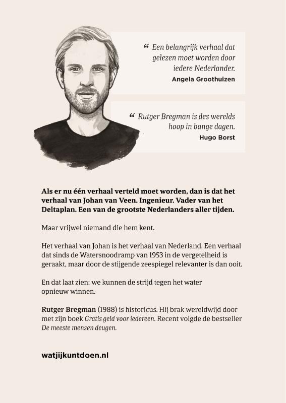 Achterkant van Het water komt