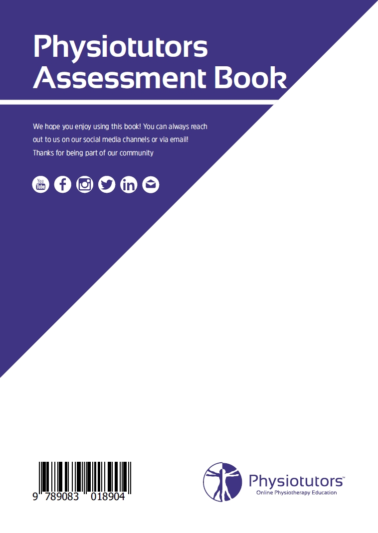 Achterkant van Physiotutors Assessment Book