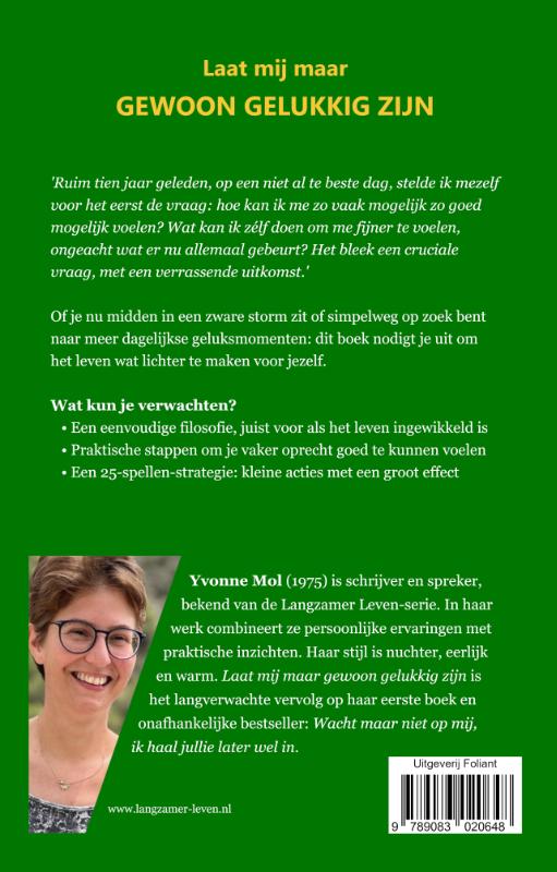 Achterkant van Laat mij maar gewoon gelukkig zijn