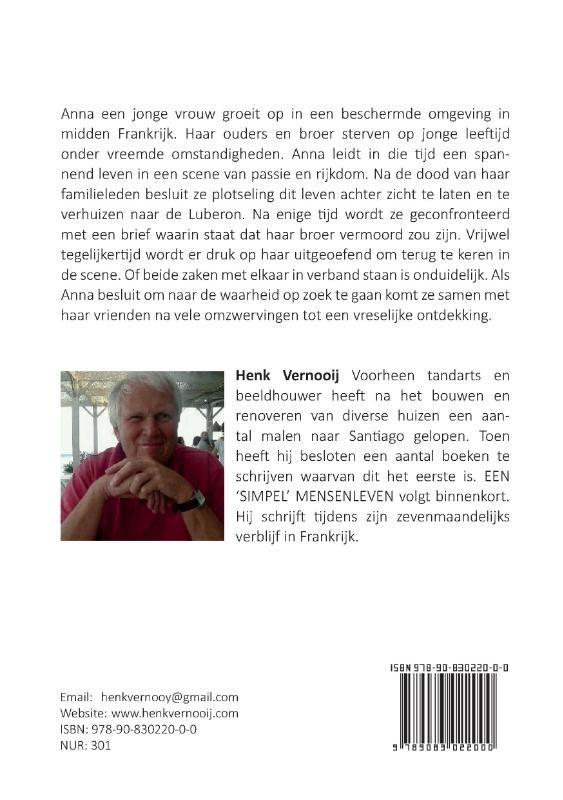Achterkant van Boek van Anna