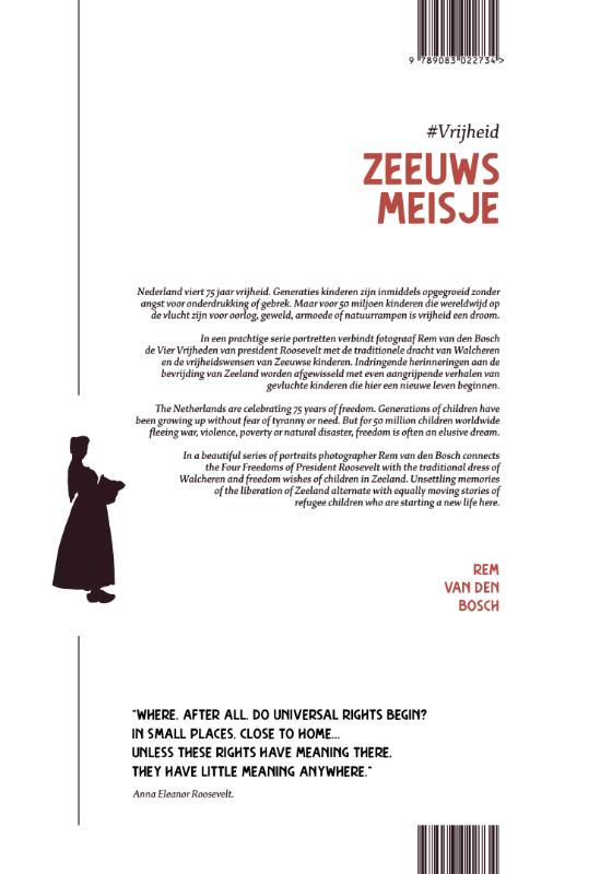 Achterkant van Zeeuws Meisje #vrijheid