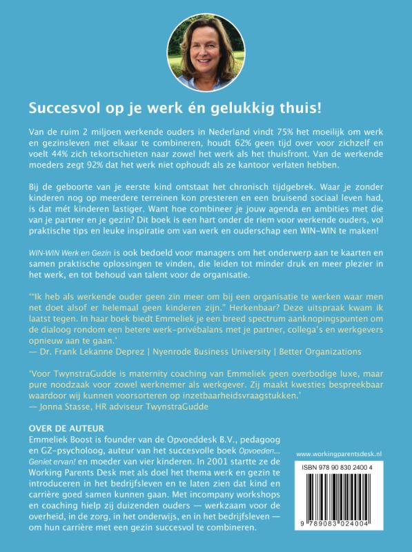 Achterkant van Win-Win werk en gezin