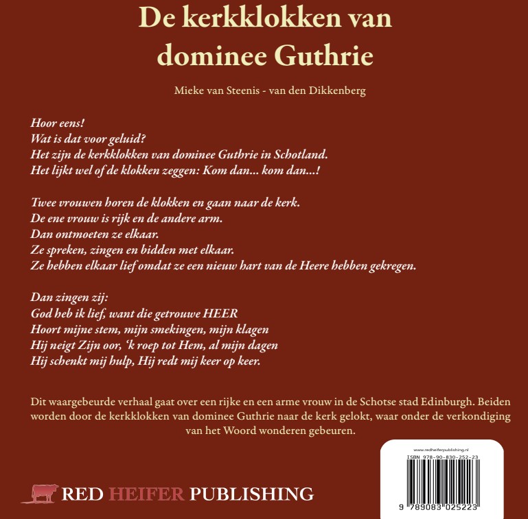 Achterkant van De kerkklokken van dominee Guthrie